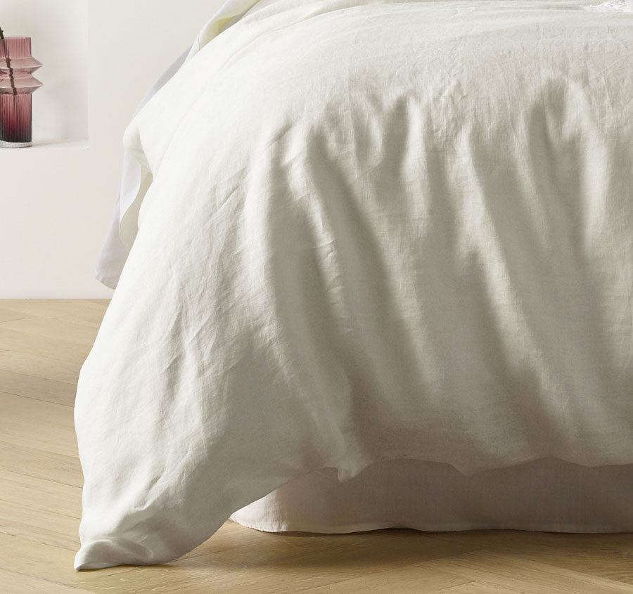 Stonewashed French Linen Quilt Cover Set Range Natural