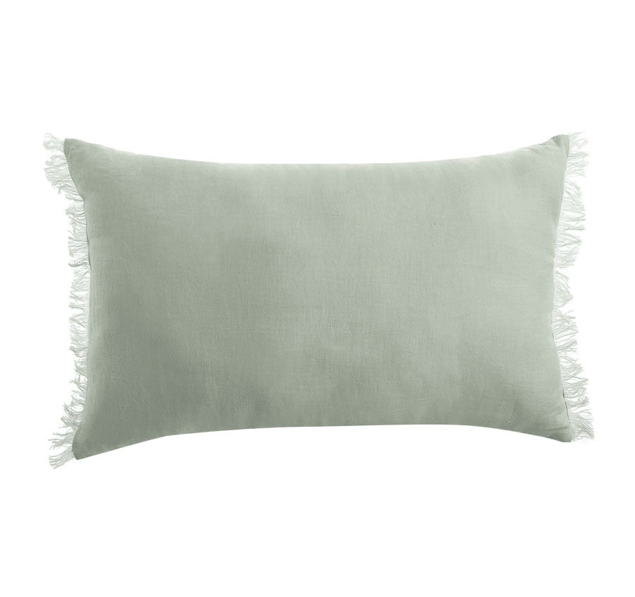 Stonewashed French Linen 35x55cm Cushion Sage