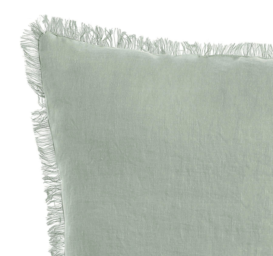Stonewashed French Linen 35x55cm Cushion Sage