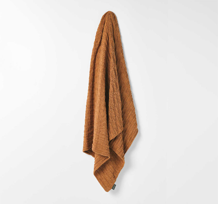 Basket Weave 130x180cm Throw Bronze
