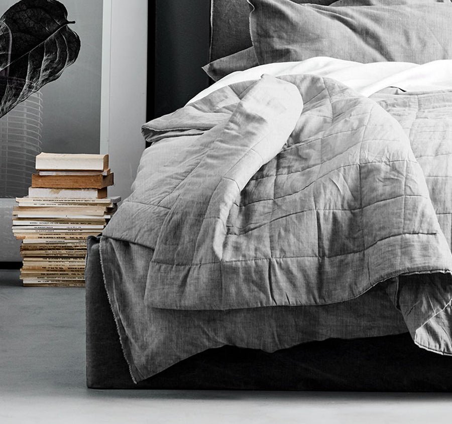 Chambray Bed Cover Dove