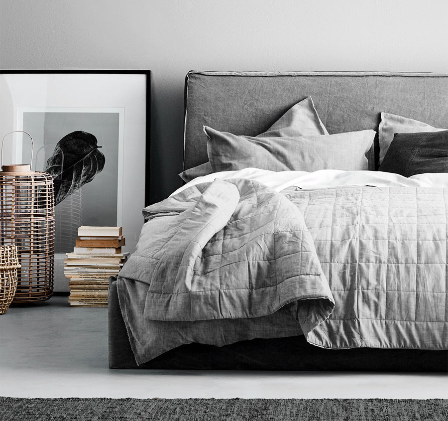 Chambray Bed Cover Dove