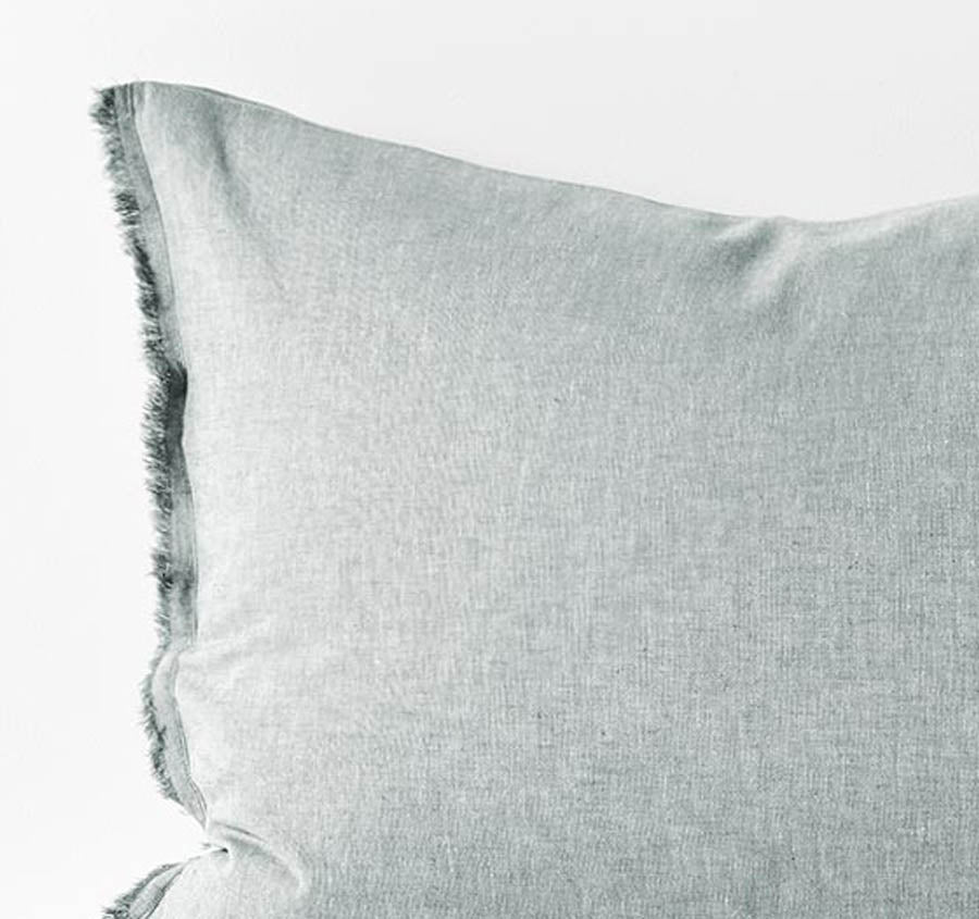 Chambray Fringe Standard Pillowcase Mineral