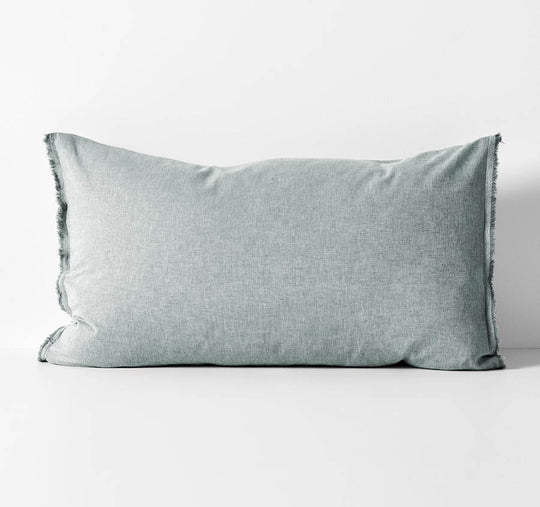 Chambray Fringe Standard Pillowcase Mineral