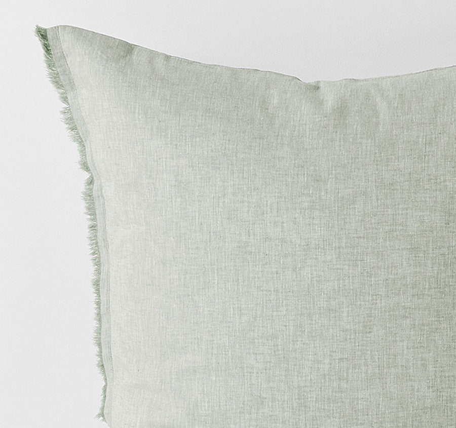 Chambray Fringe European Pillowcase Mist