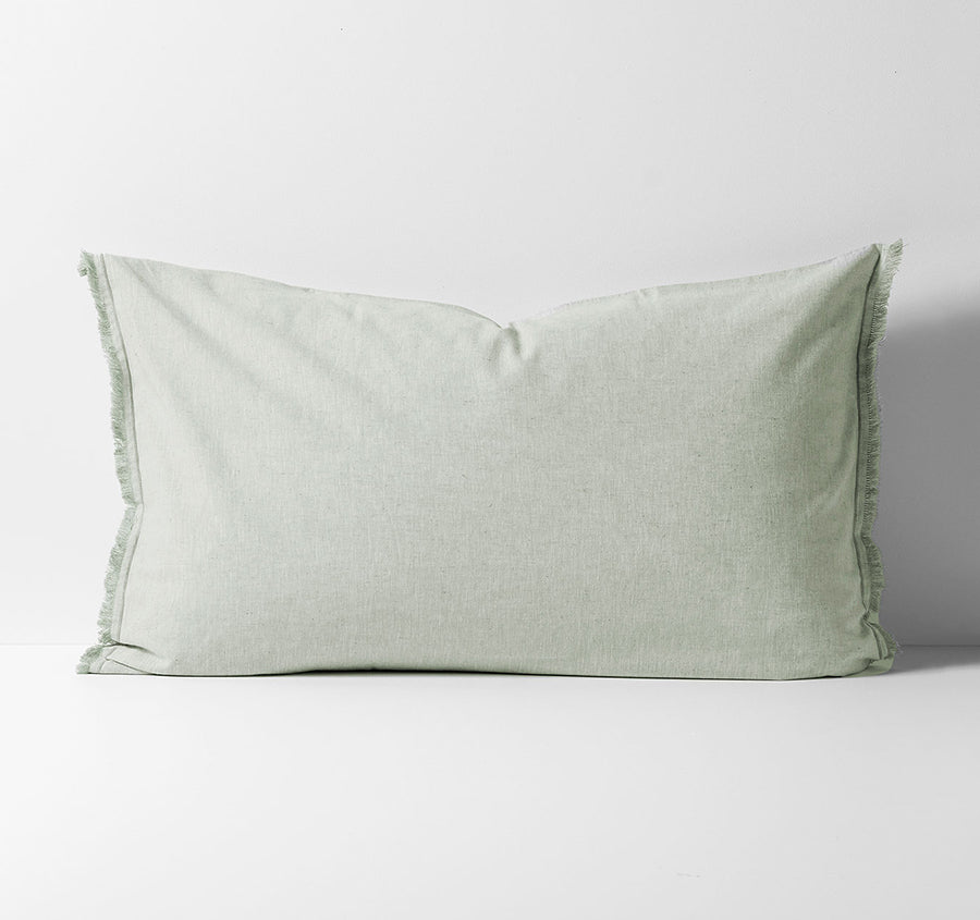 Chambray Fringe Standard Pillowcase Mist