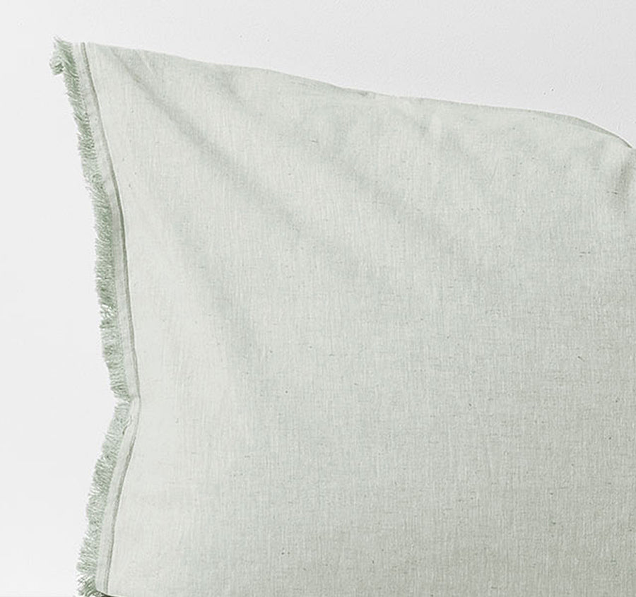Chambray Fringe Standard Pillowcase Mist