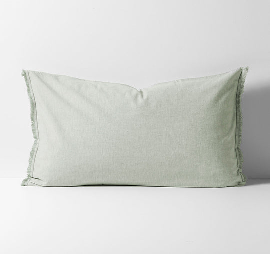 Chambray Fringe Standard Pillowcase Mist
