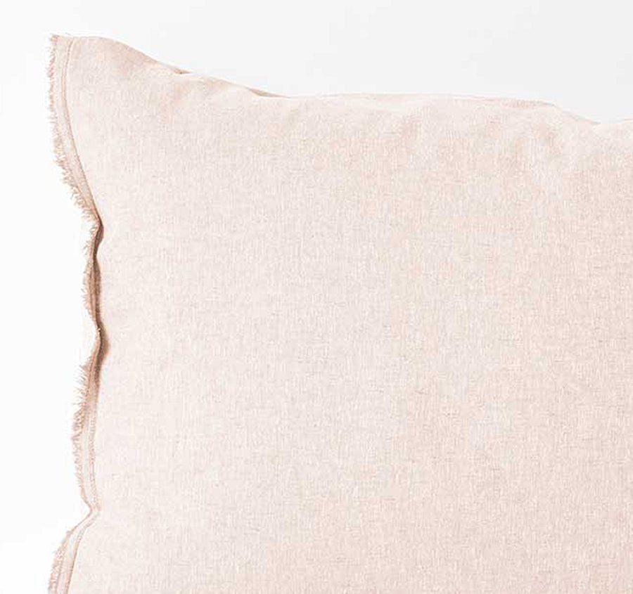 Chambray Fringe Standard Pillowcase Shell Pink
