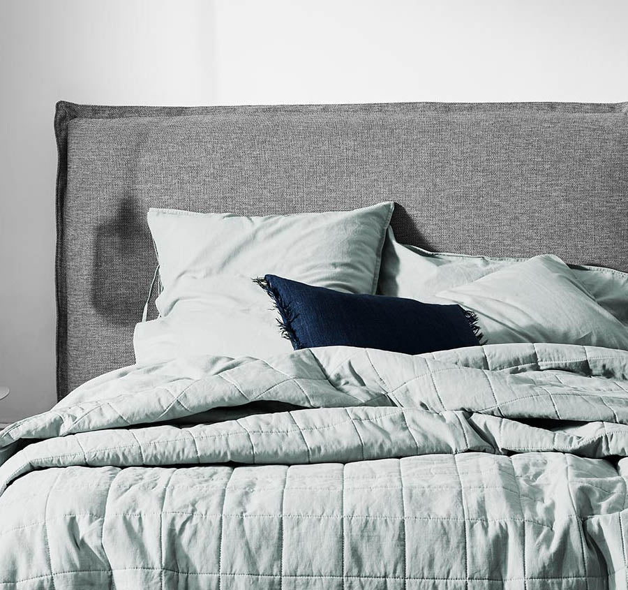 Chambray Bed Cover Mineral