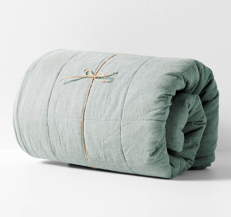 Chambray Bed Cover Mineral