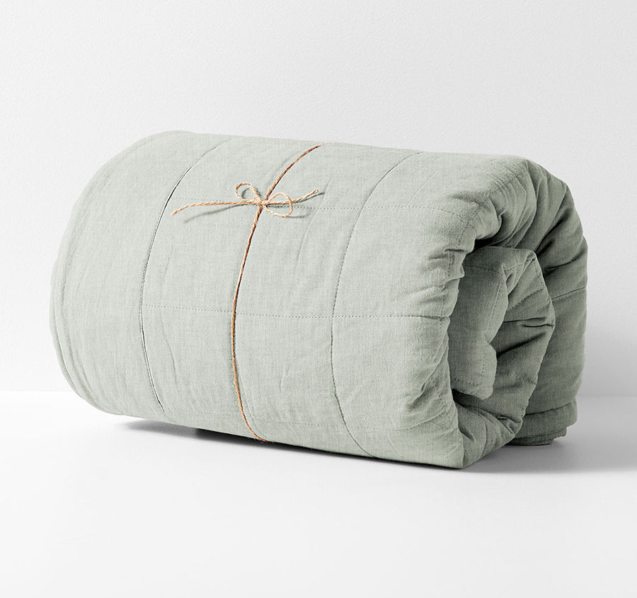 Chambray Bed Cover Mist