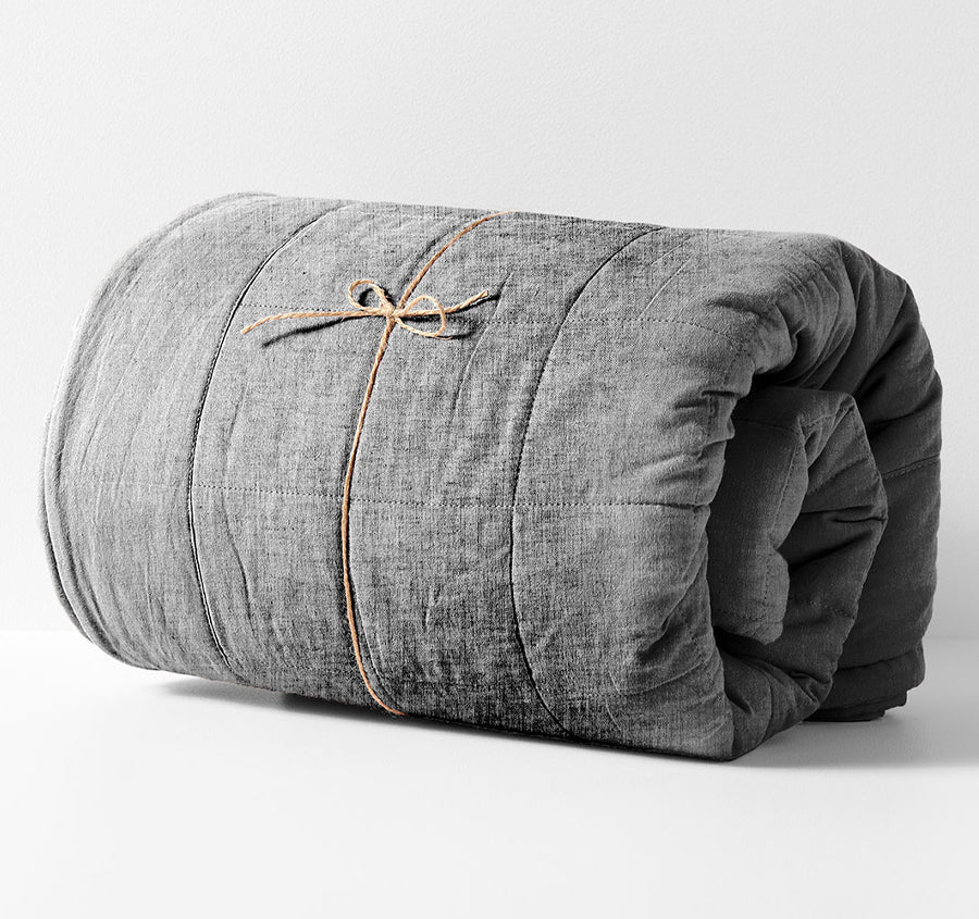 Chambray Bed Cover Smoke