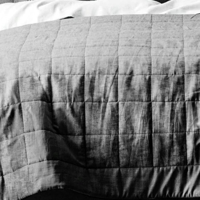 Chambray Bed Cover Smoke