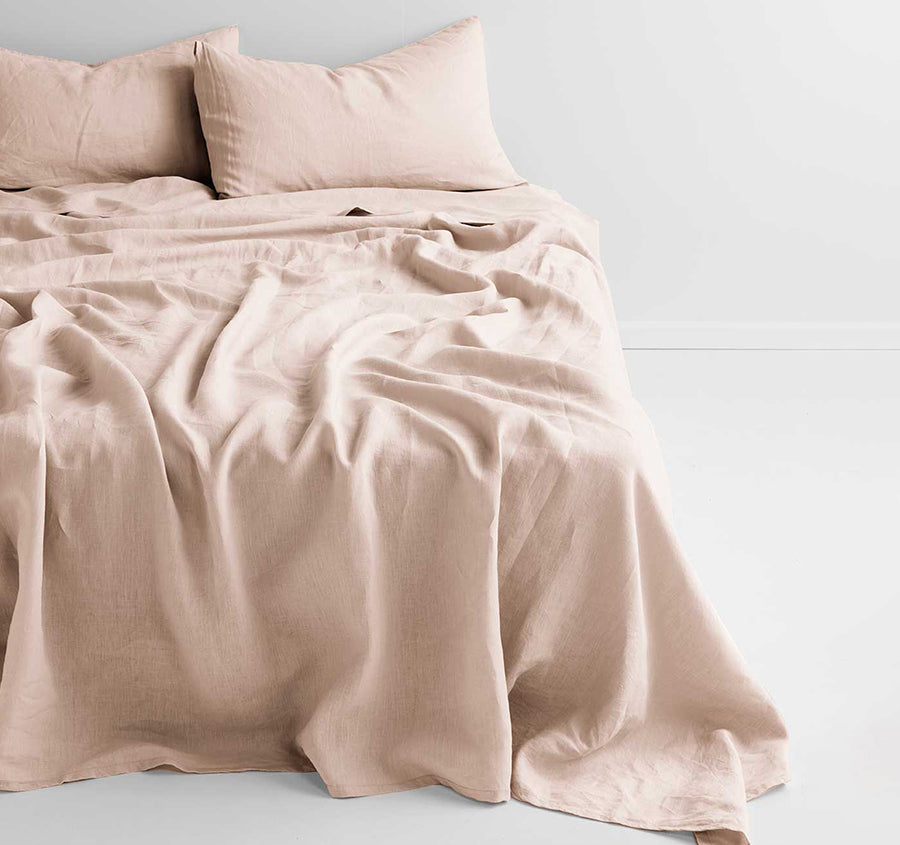 Emile Fitted or Flat Sheet Range Blush