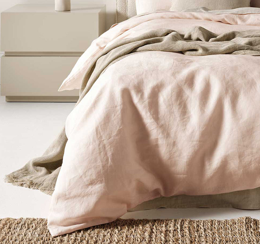 Emile Quilt Cover Range Blush