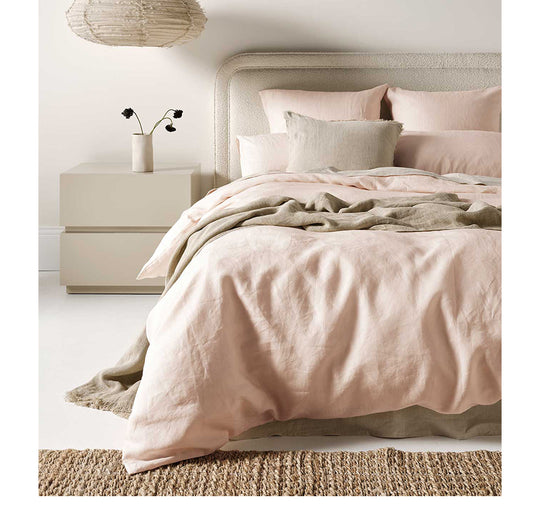Emile Quilt Cover Range Blush