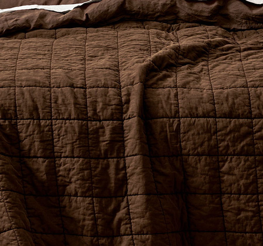 Emile Coverlet Range Chocolate