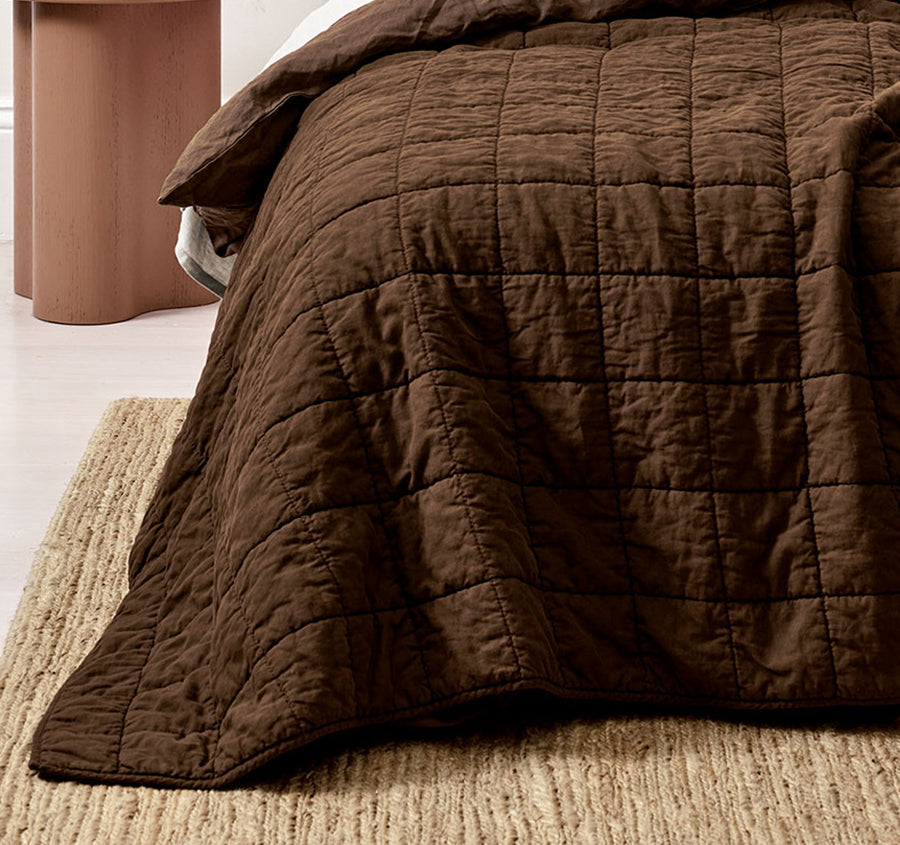 Emile Coverlet Range Chocolate