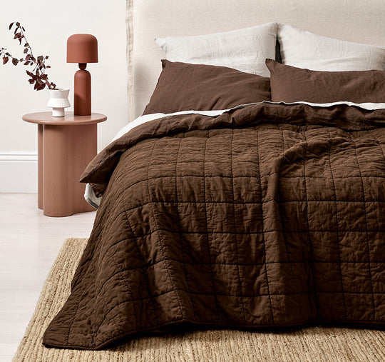 Emile Coverlet Range Chocolate