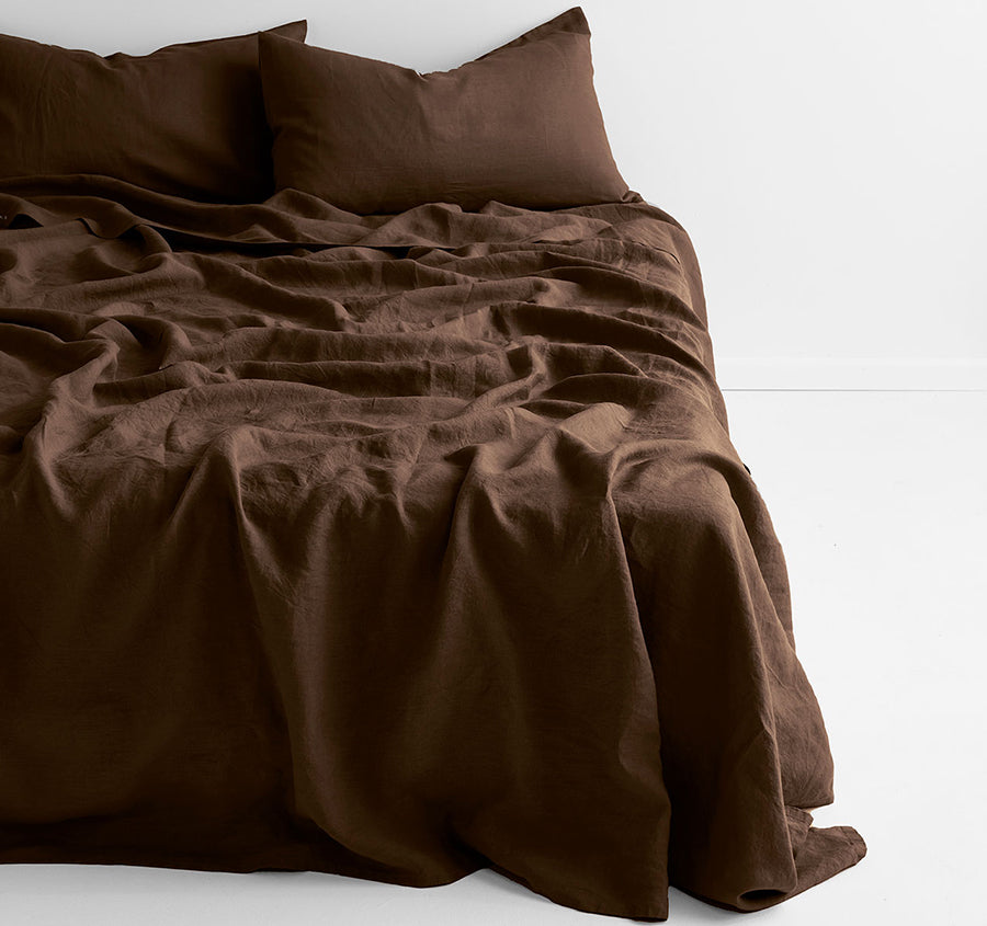 Emile Fitted or Flat Sheet Range Chocolate