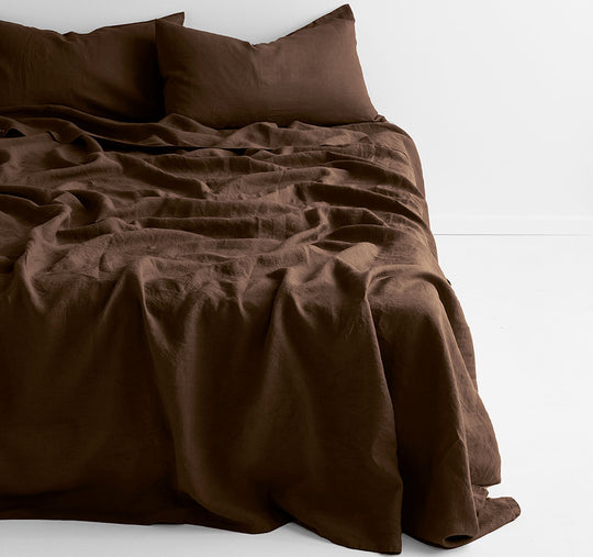 Emile Fitted or Flat Sheet Range Chocolate
