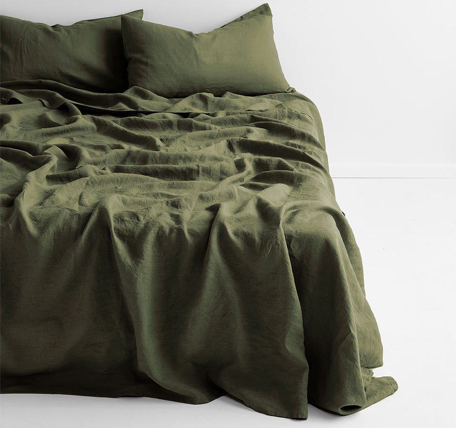 Emile Fitted or Flat Sheet Range Khaki