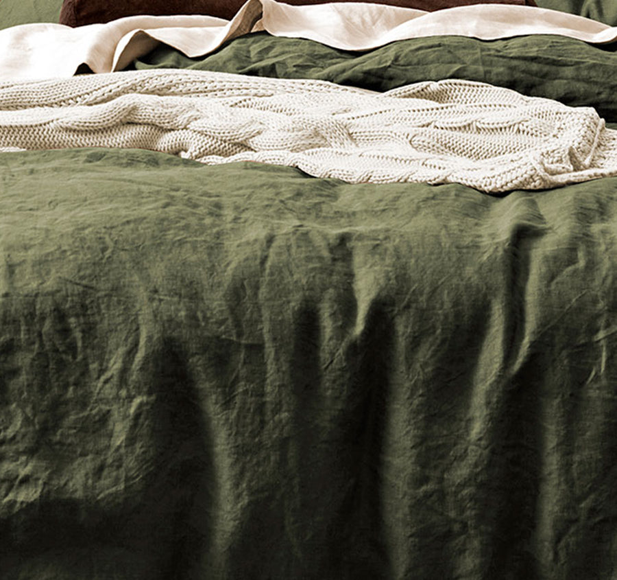 Emile Quilt Cover Range Khaki