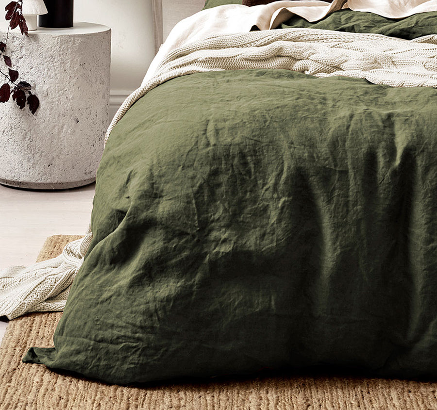 Emile Quilt Cover Range Khaki