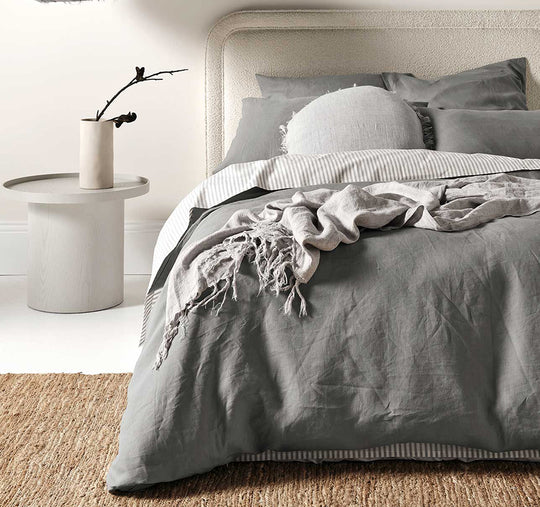 Emile Quilt Cover Range Smoke