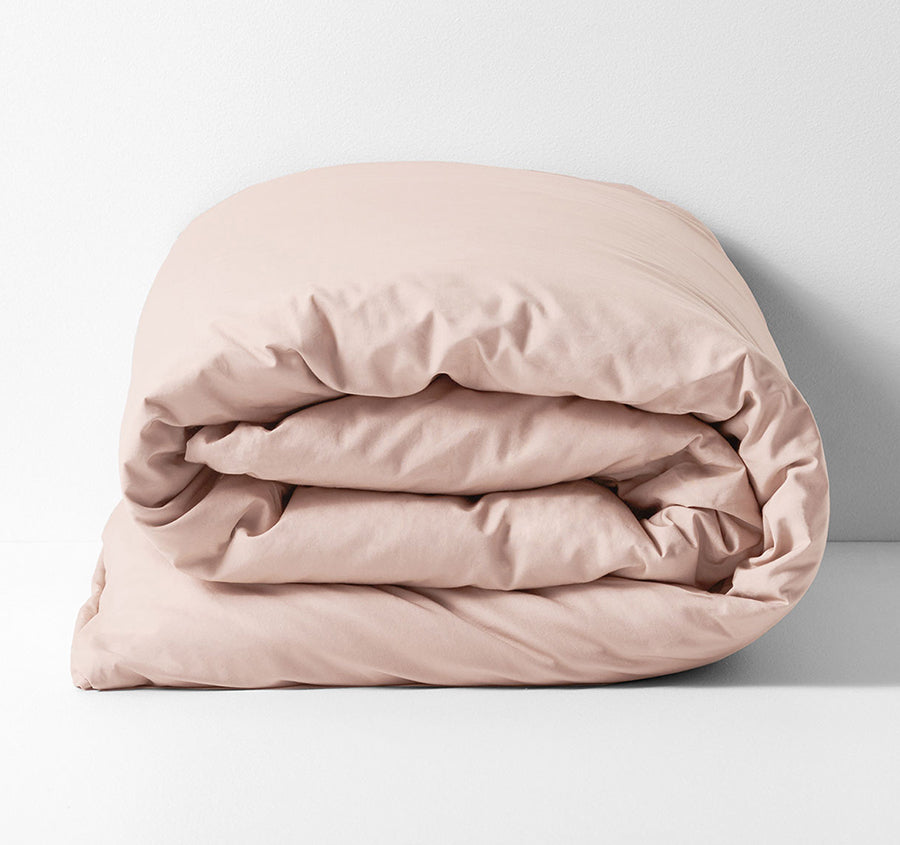 Evie Organic Cotton Quilt Cover Range Blush Pink
