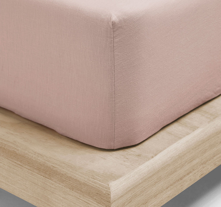 Evie Organic Cotton Sheet Set Range Blush Pink