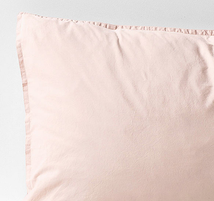 Evie Organic Cotton Standard Pillowcase Blush Pink