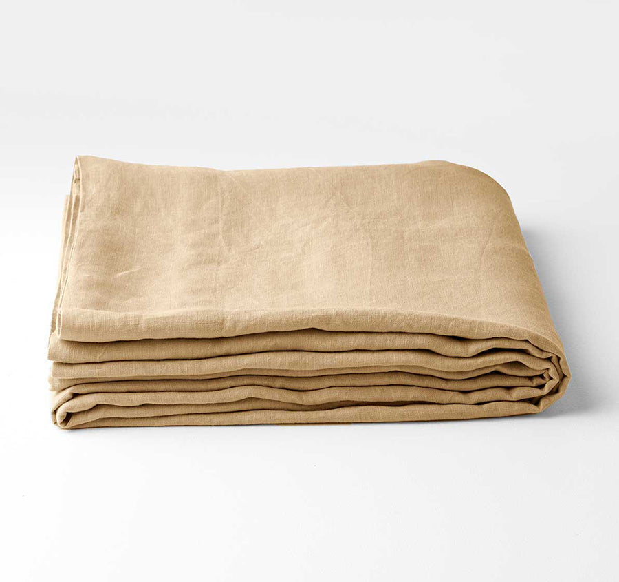 Evie Organic Cotton Sheet Set Range Caramel
