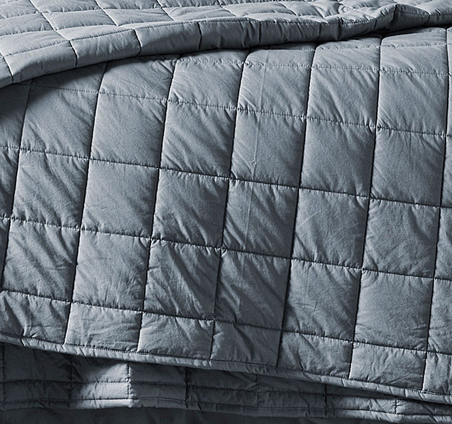 Evie Organic Cotton Coverlet Denim