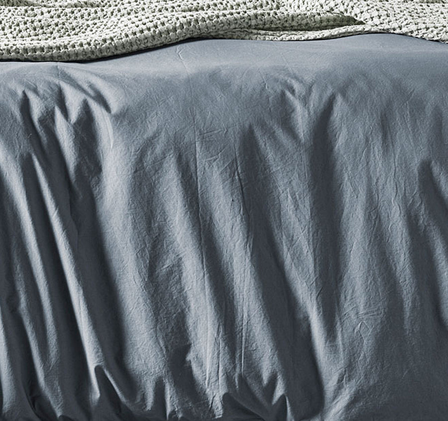Evie Organic Cotton Quilt Cover Range Denim