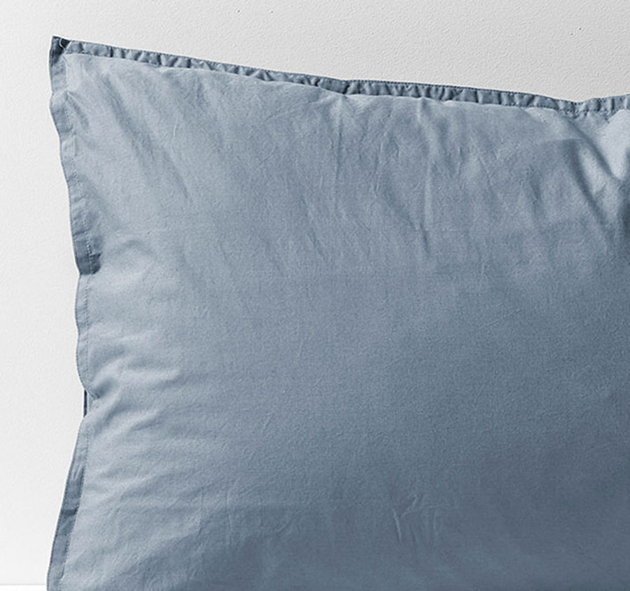 Evie Organic Cotton Standard Pillowcase Denim
