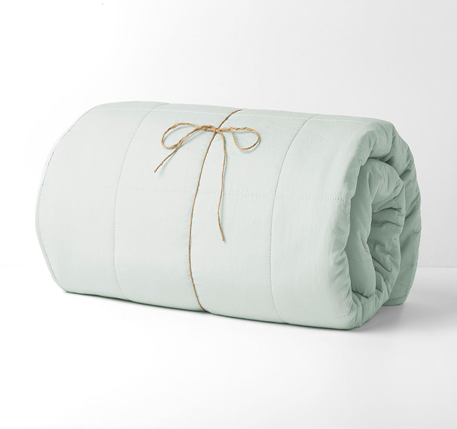 Evie Organic Cotton Coverlet Mist