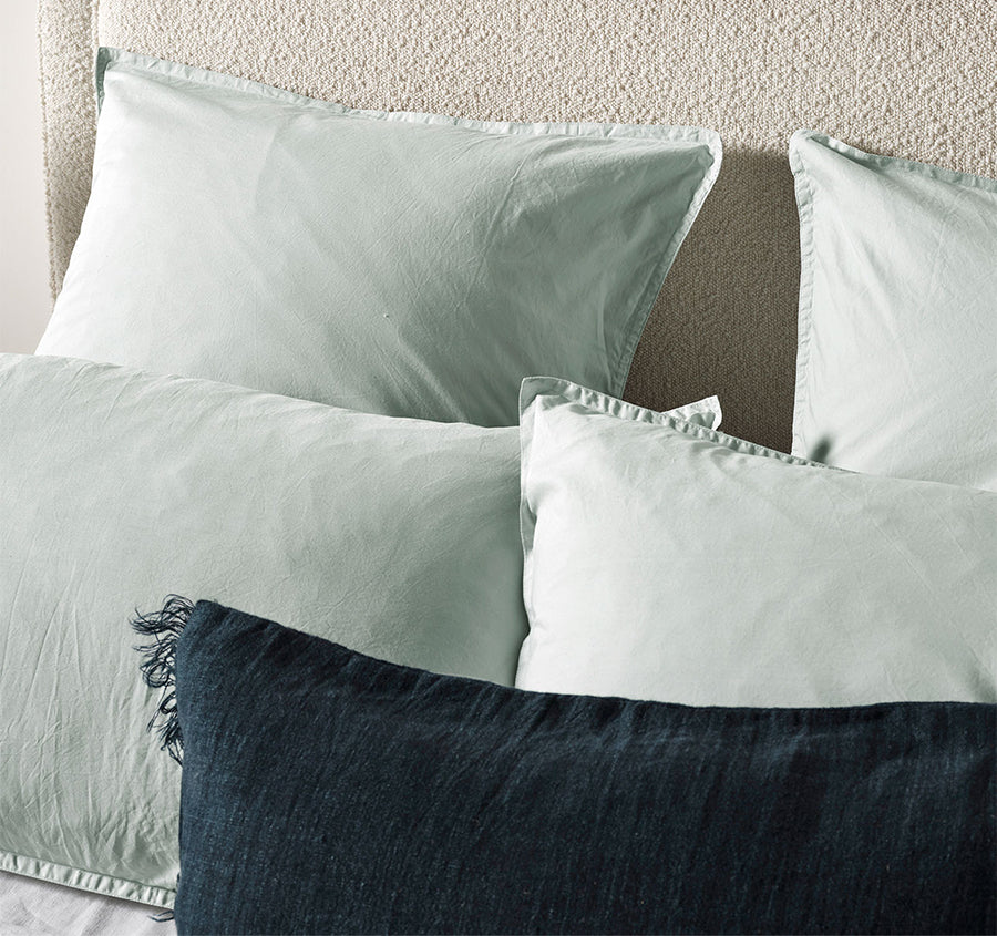 Evie Organic Cotton Quilt Cover Range Mist