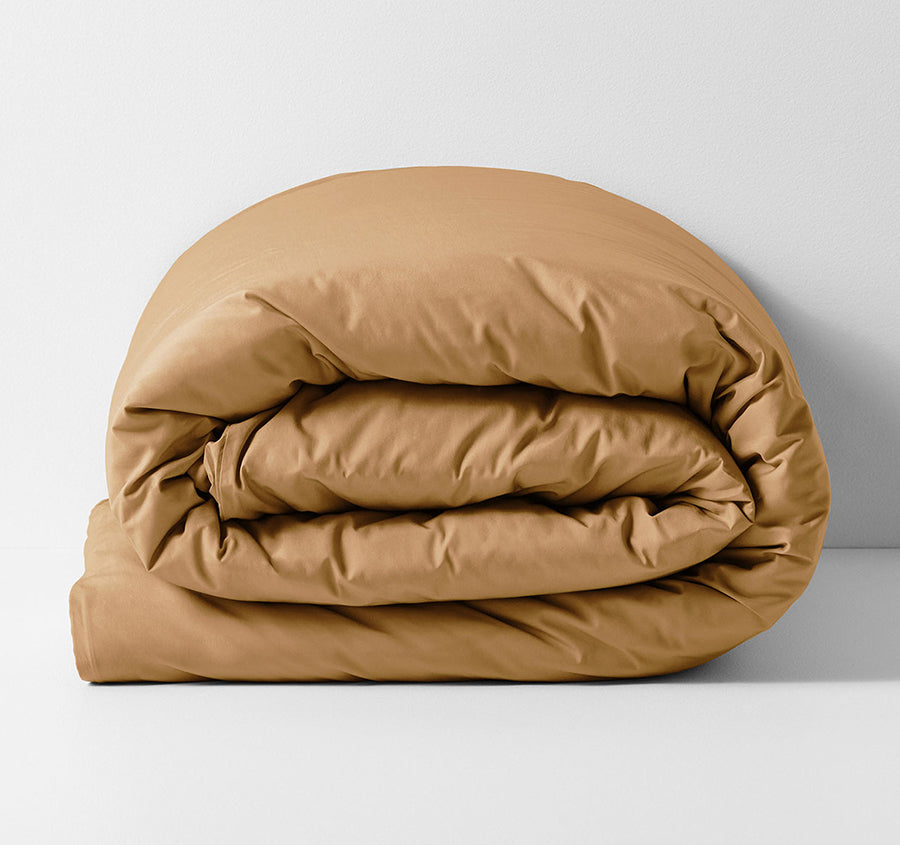Evie Organic Cotton Quilt Cover Range Toasted Pecan