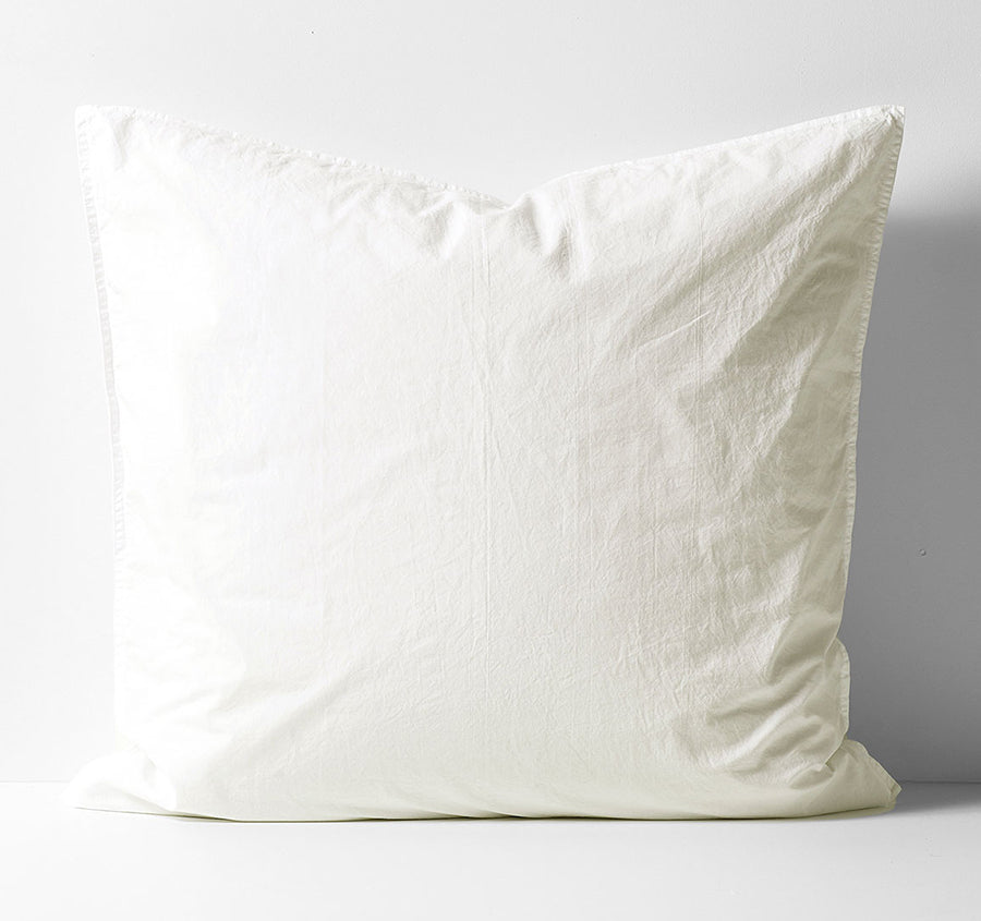 Evie Organic Cotton European Pillowcase White