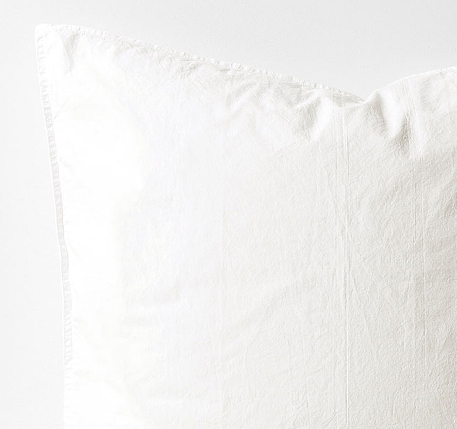 Evie Organic Cotton European Pillowcase White