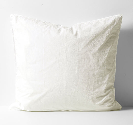 Evie Organic Cotton European Pillowcase White