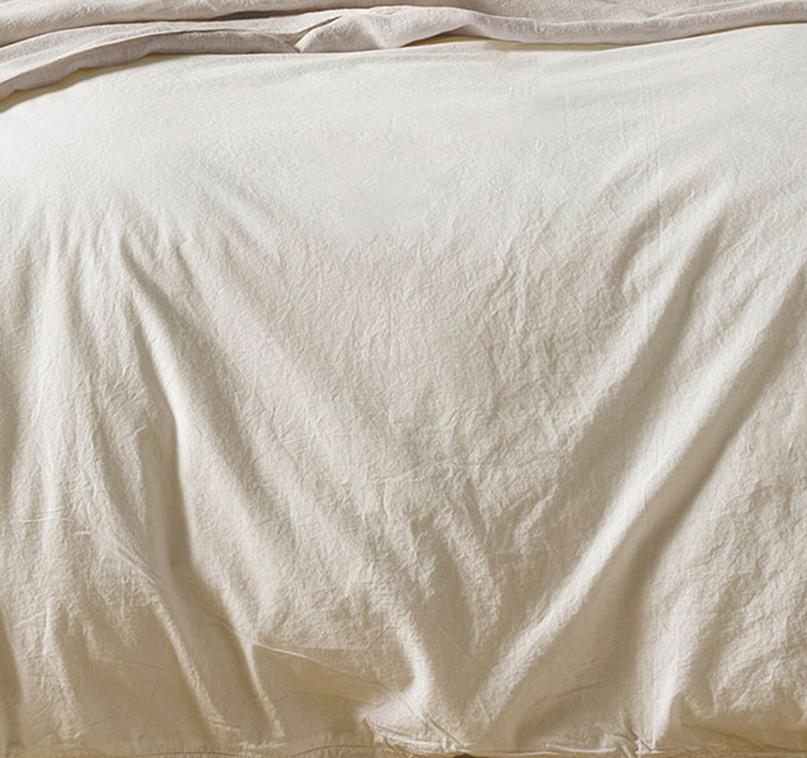 Evie Organic Cotton Quilt Cover Range White