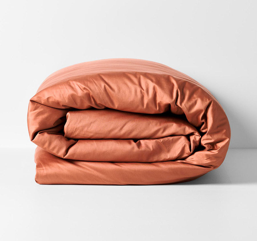 Halo Organic Cotton Percale Quilt Cover Range Cedarwood