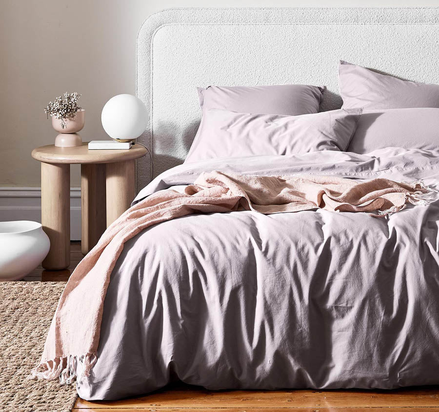 Halo Organic Cotton Quilt Cover Range Dusk