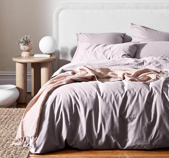 Halo Organic Cotton Quilt Cover Range Dusk