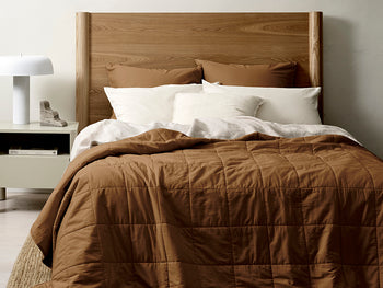 Halo Organic Cotton Coverlet Nutmeg