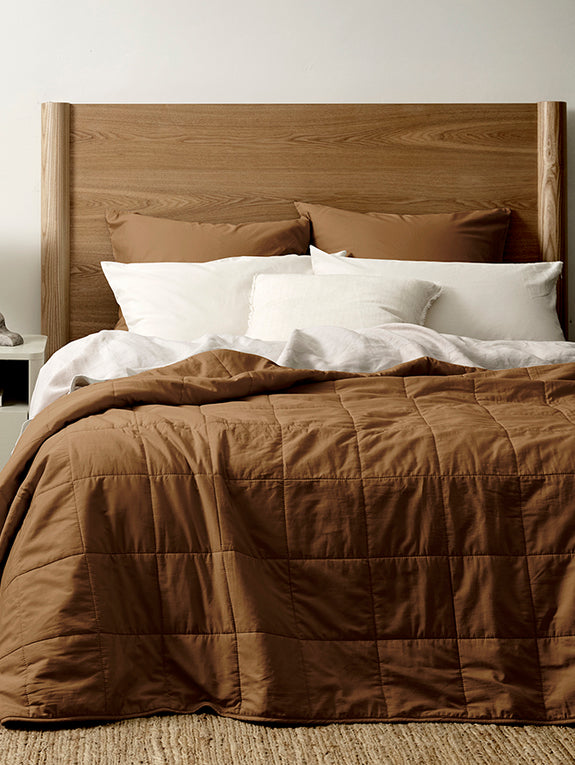 Halo Organic Cotton Coverlet Nutmeg