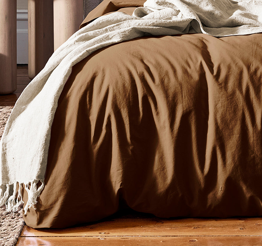 Halo Organic Cotton Quilt Cover Range Nutmeg – Manchester Warehouse